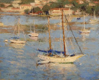 Harbor scene Plein Air painting