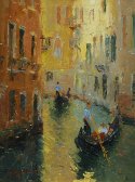 Small Plein Air Venice waterways painting